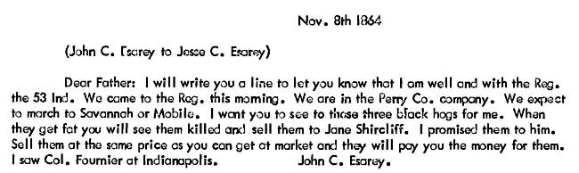 November 8, 1864 letter to parents